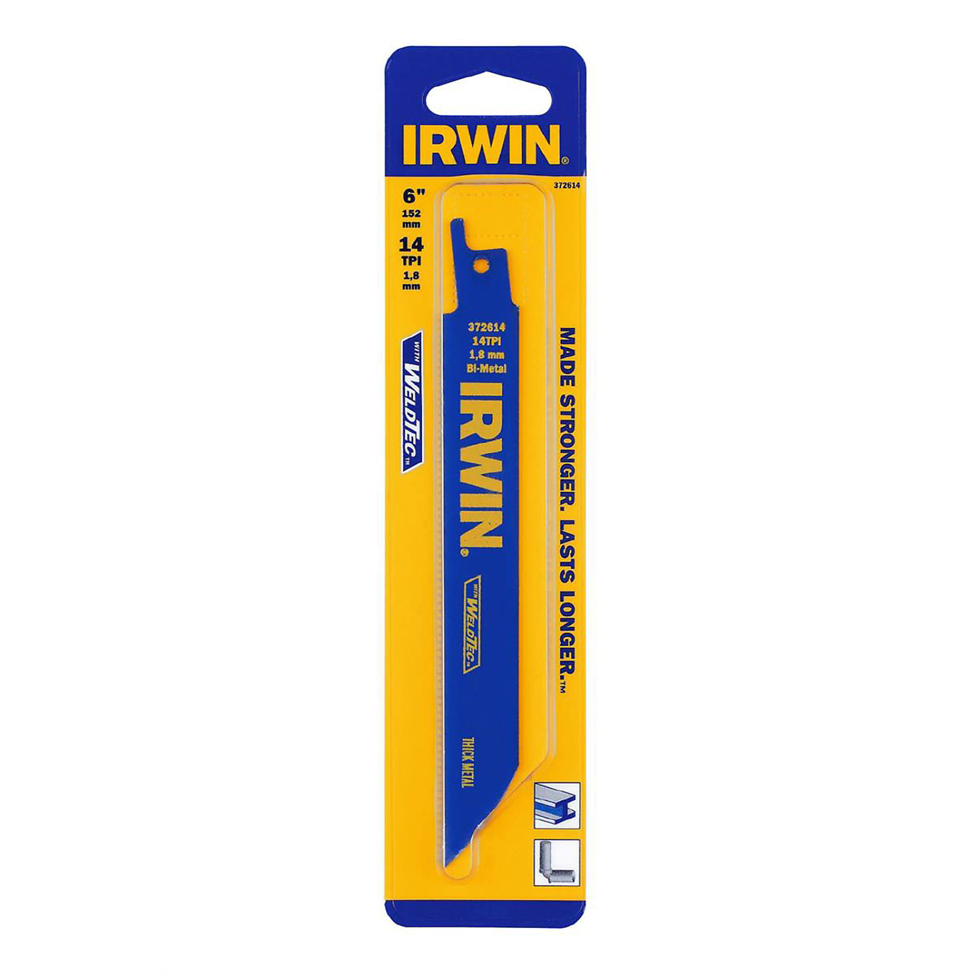 Hanson Reciprocating Saw Blade — 6in. Length, 14 TPI, Bi-Metal, Model# HAN372614P5